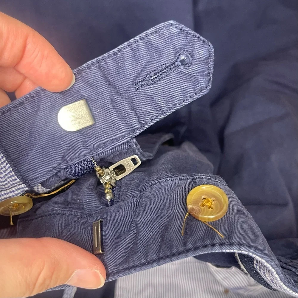 Lot of 2 Cremieux Navy & Tan Shorts